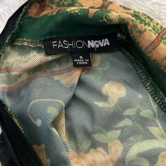 Fashion Nova Multi Color Mesh Halter Midi Dress Size S - Picture 4 of 8